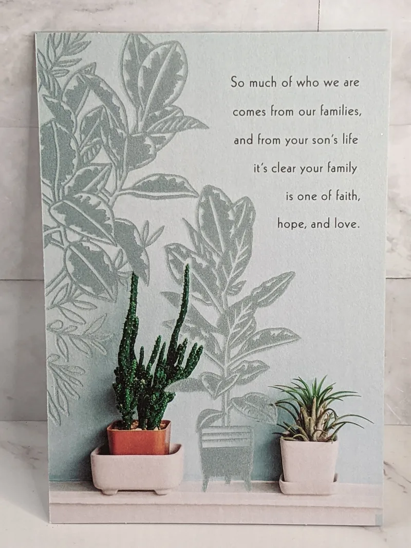 Remembering Your Son Sympathy Card