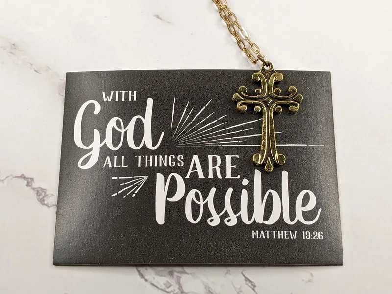 Possible With God Cross Necklace