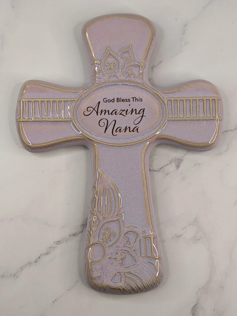 Amazing Nana Pottery Wall Cross