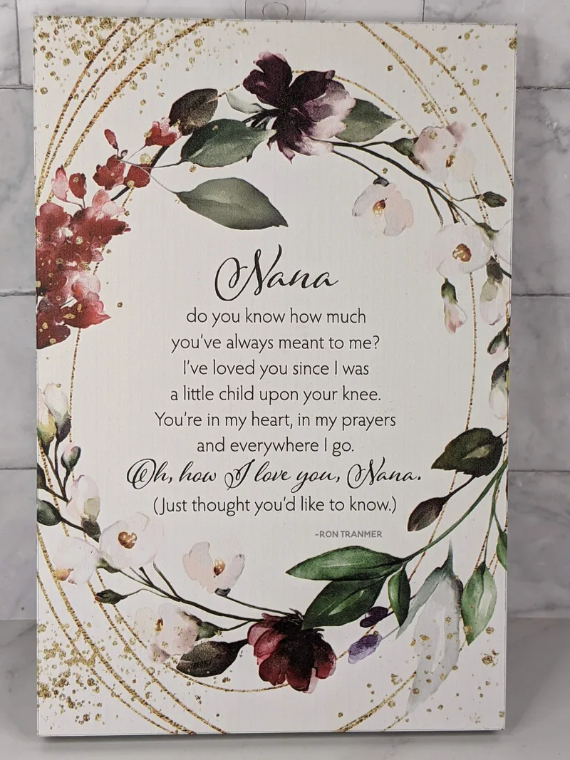 Nana Do You Know Plaque