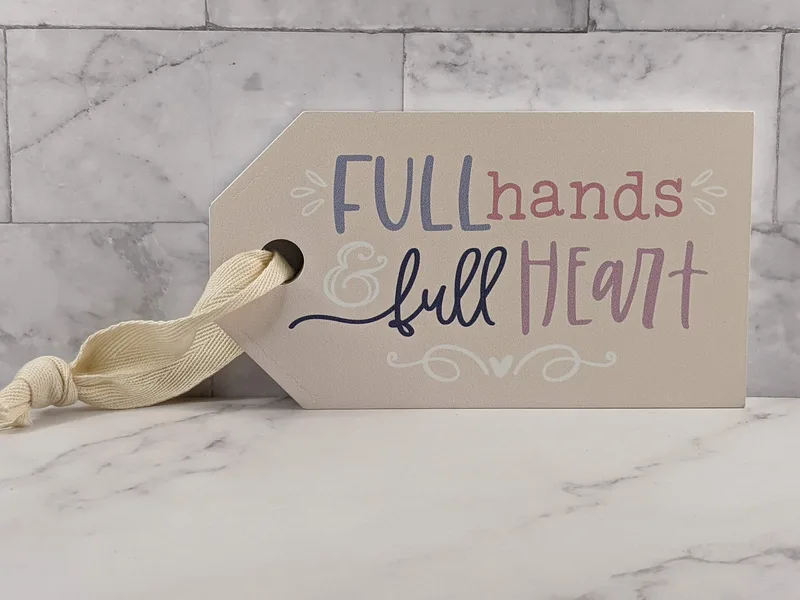 Full Hands Full Heart Block Tag