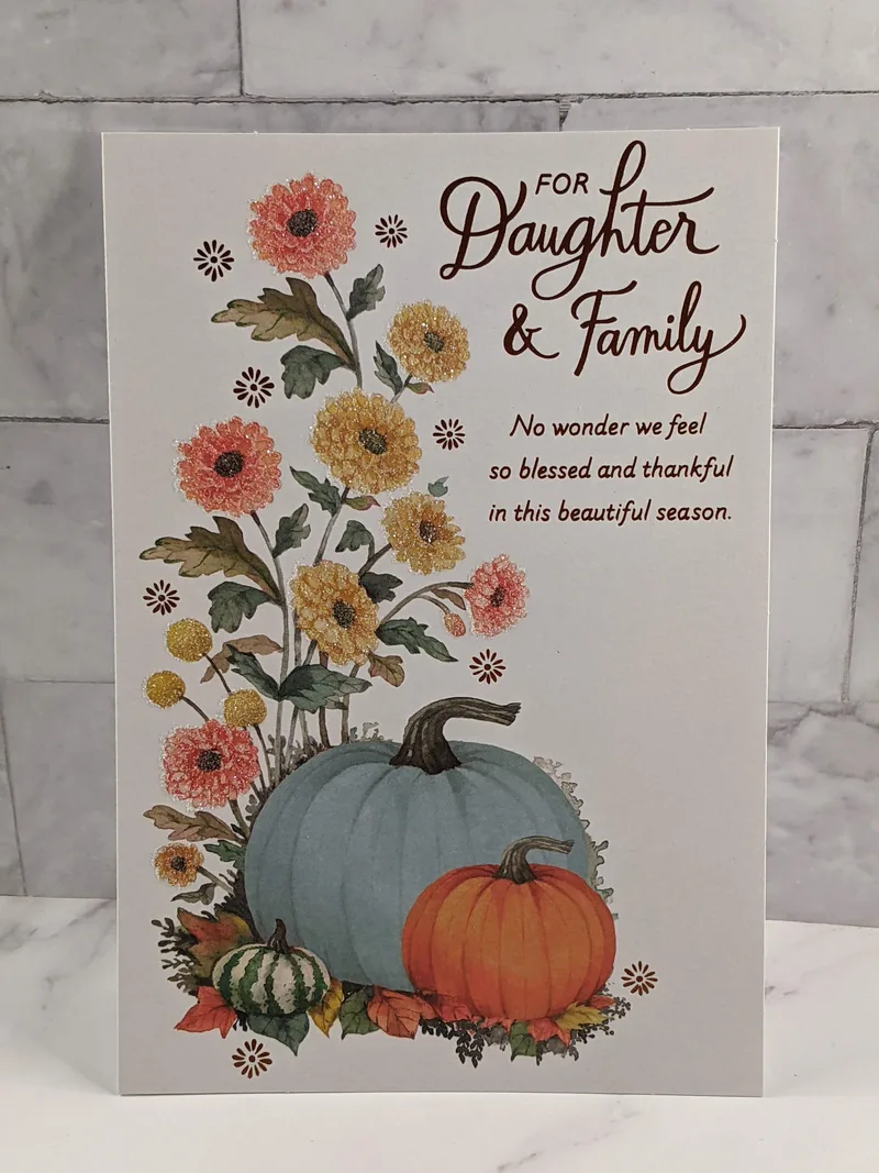Daughter and Family Thanksgiving Card