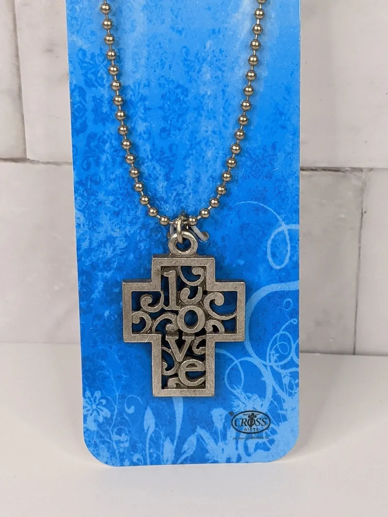 Love Cross Necklace & Bookmark
