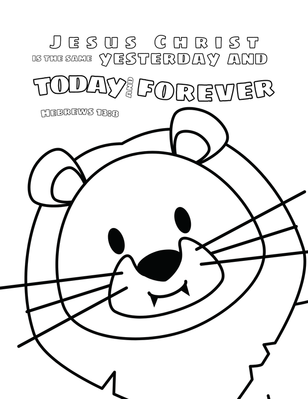 Lion Scripture Coloring Page
