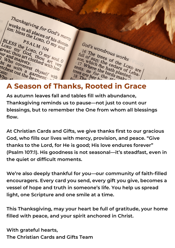 A Season of Thanks, Rooted in Grace