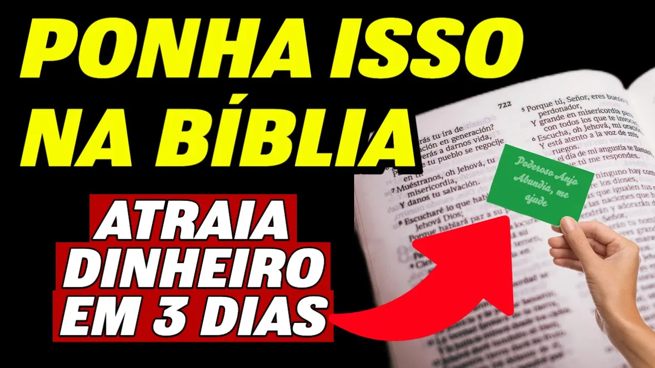 PONHA NA BÍBLIA - DINHEIRO EM 3 DIAS