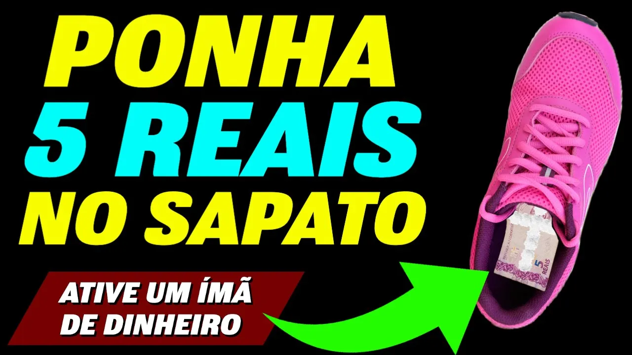 PONHA UMA NOTA DE 5 REAIS NO SAPATO