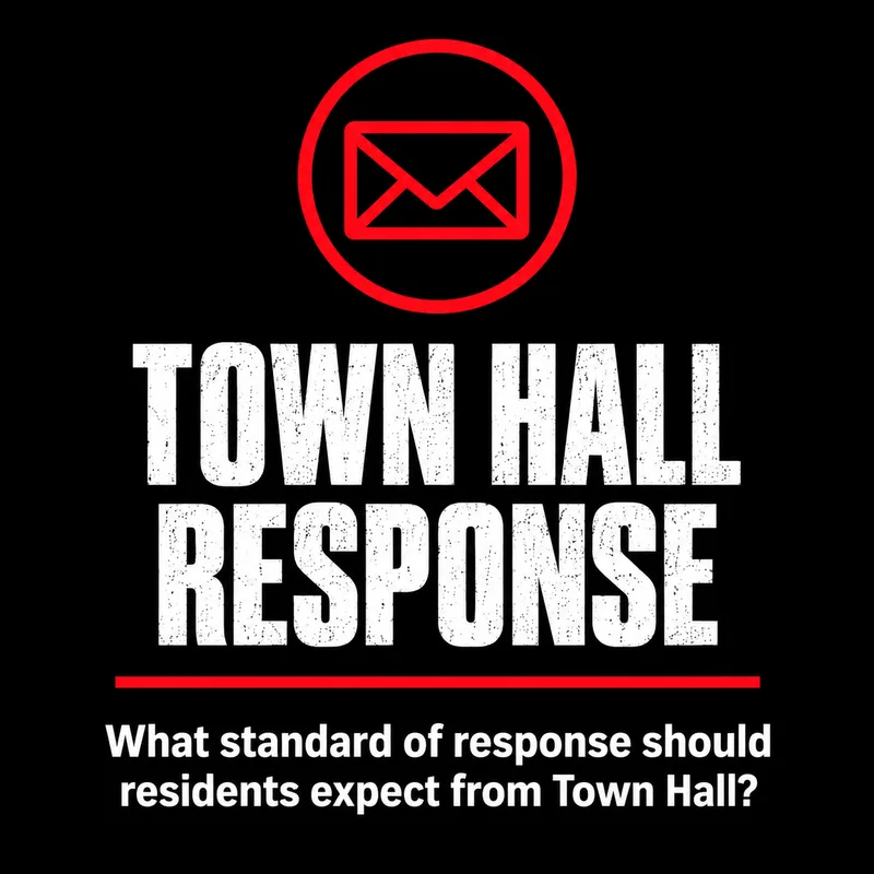 Shane Weaver Grimsby Ward 3 campaign graphic asking what standard of response residents should expect from Town Hall.