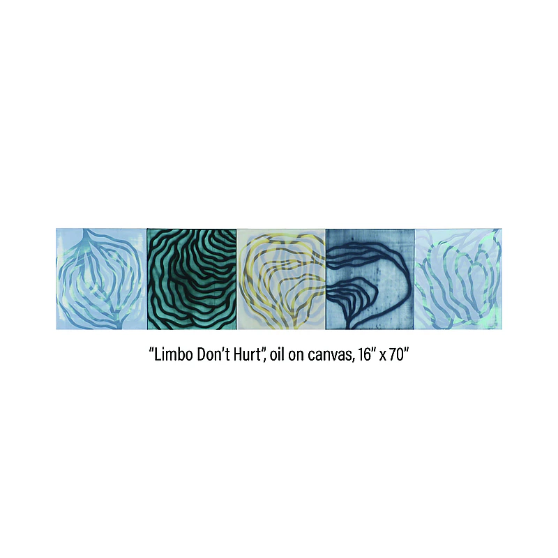 Five panel painting titled 