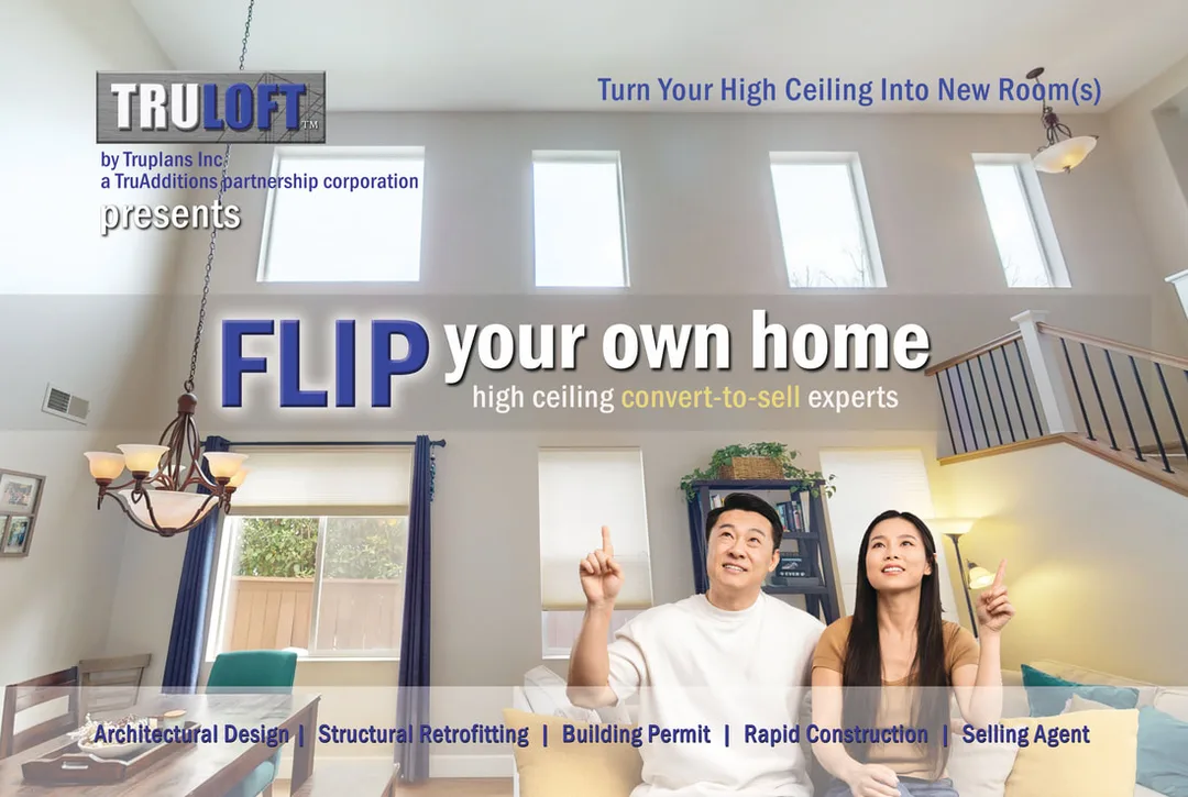 High ceiling remodeling into new value living space.