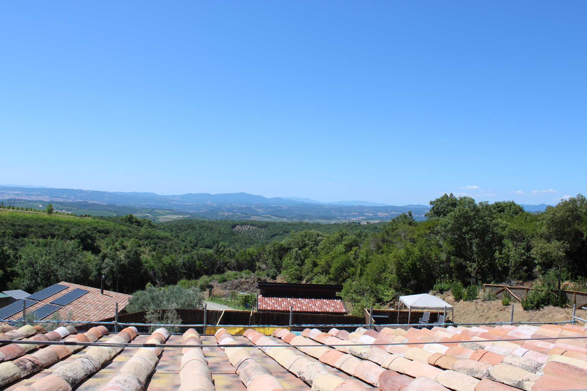 Rooftop in the Tuscan Hills