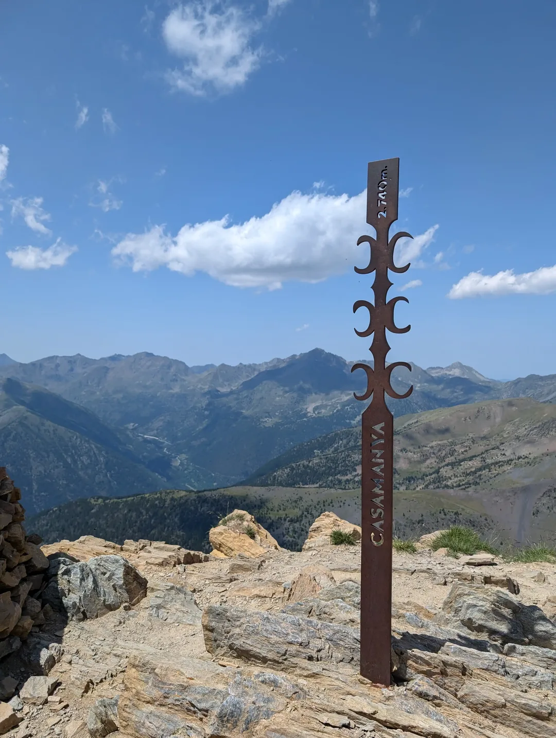 Casamanya's metal summit marker
