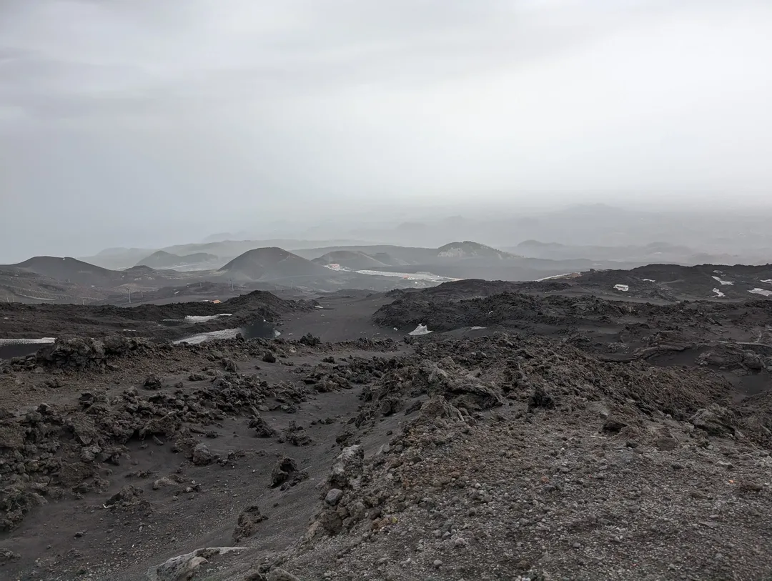 Barren volcanic landscape
