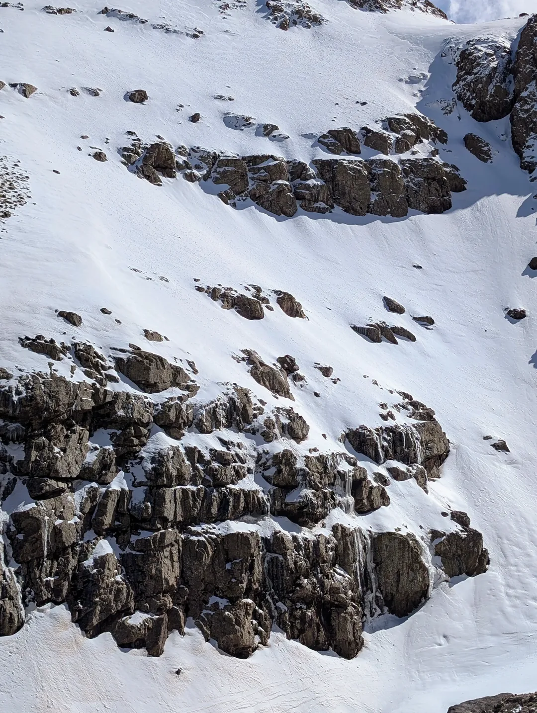 An icy mountainside