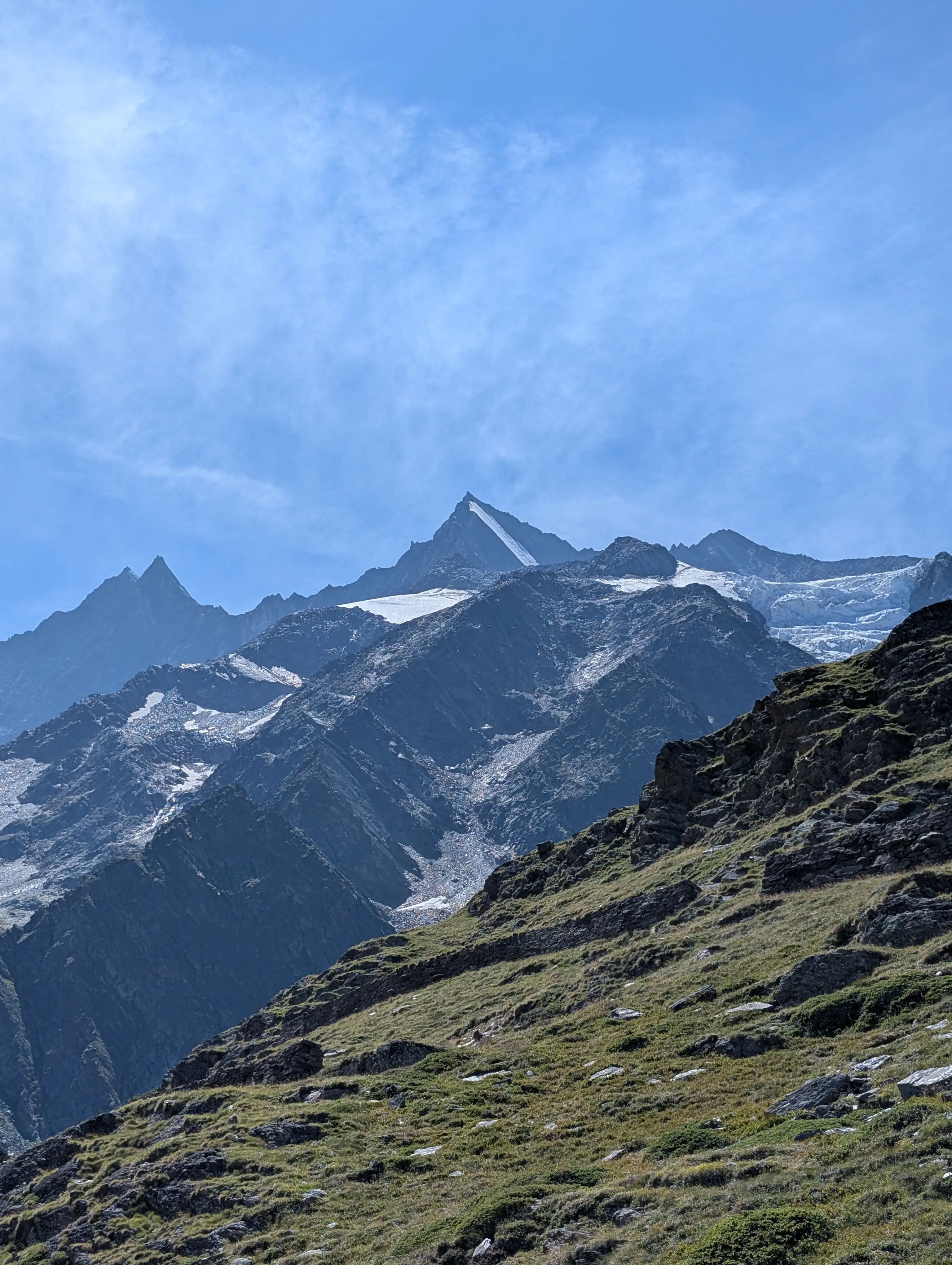 View towards Nadelhorn from Hannig
