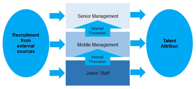 Talent needs can be fulfilled by either external recruitment or internal development