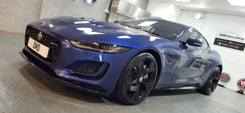 Jaguar F-Type after paint correction and ceramic coating at DMD Car Detailing near Bearsden