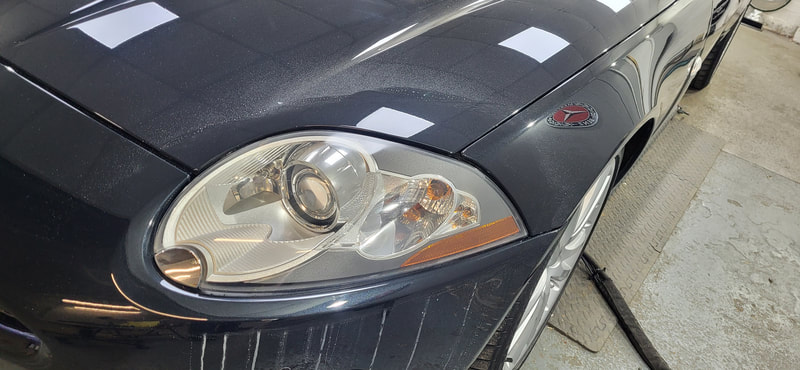 Headlight Restoration on Jaguar XKR at DMD Car Detailing near Gourock