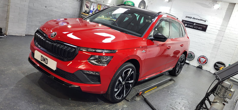 Skoda after ceramic coating at DMD Car Detailing near Renfrew