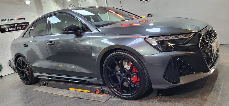Audi RS3 after New Car Ceramic Coating at DMD Car Detailing near Renfrew