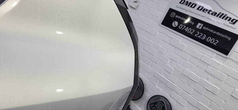 Rear quarter panel of KIA EV3 after New Car Ceramic Coating Detail