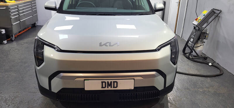 Ceramic coating curing under workshop lighting