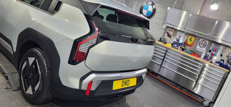 KIA EV3 in my workshop after being ceramic coated