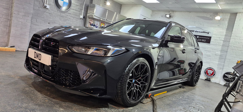 Ceramic coated BMW M3 Touring at DMD Car Detailing, near Renfrew
