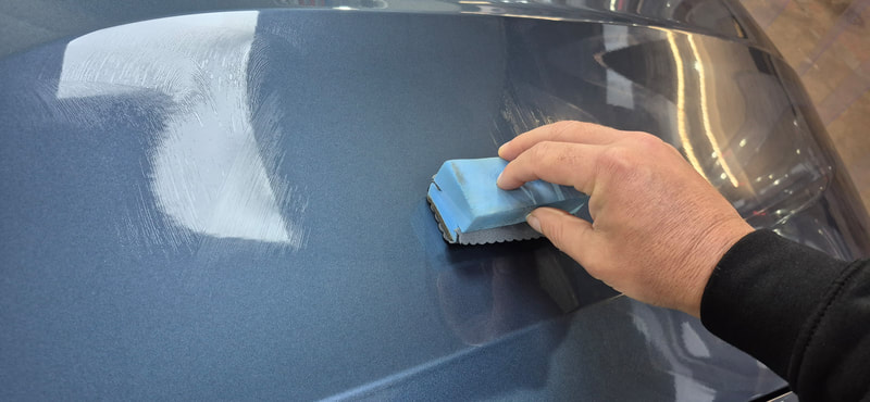 Ceramic Coating being applied to bonnet of BMW at DMD Car Detailing