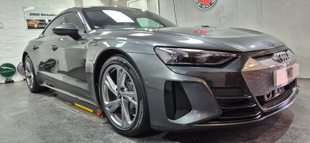 Audi e-tron GT after paint correction and ceramic coating at DMD Car Detailing near Kilmacolm