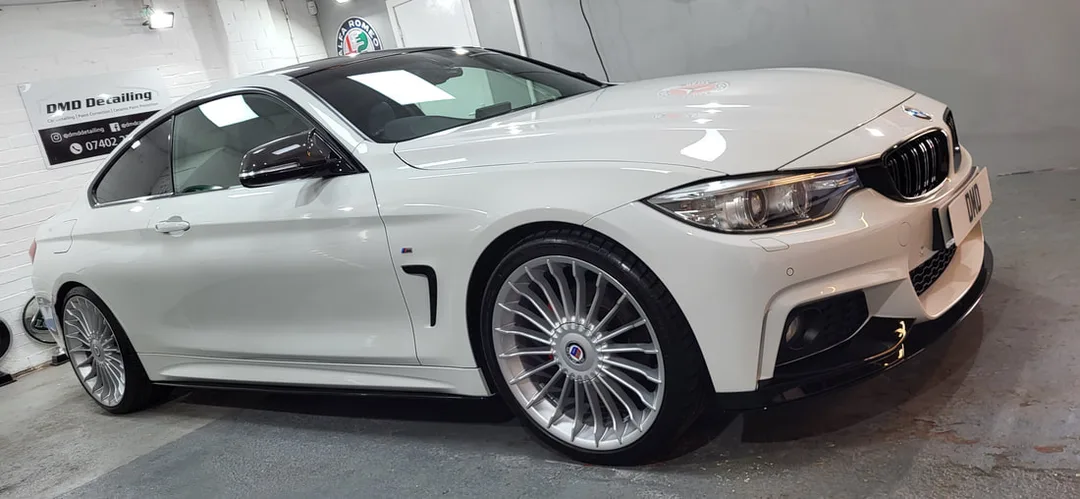 BMW 4 Series after undergoing major paint correction and 5 year ceramic coating in Paisley at DMD Car Detailing near Blantyre