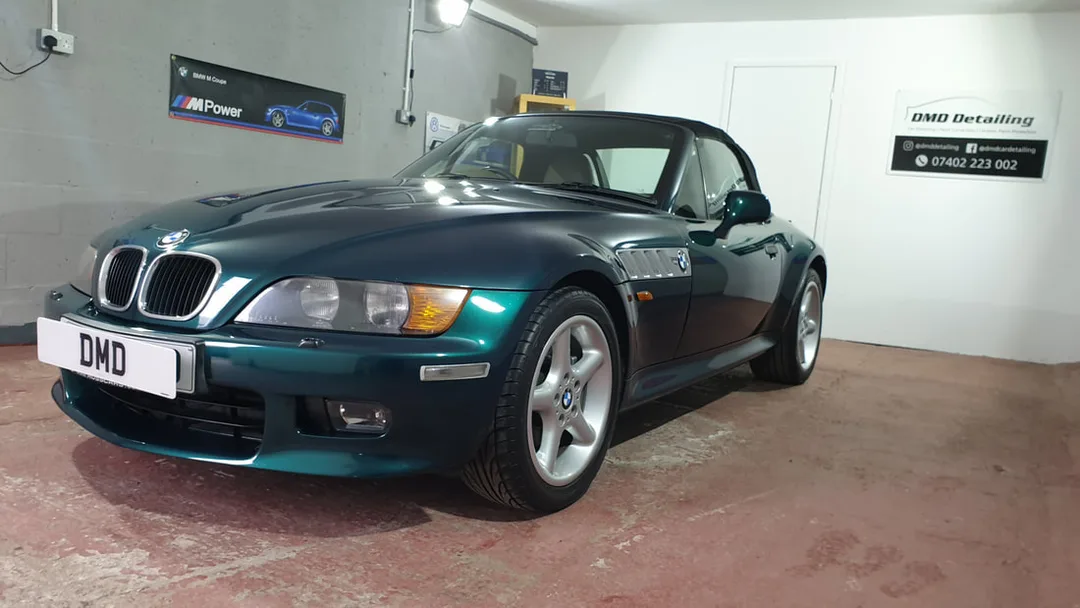BMW Z3 after paint correction and ceramic coating service