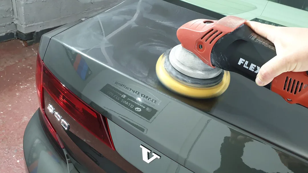 Volvo being machine polished in Paisley at DMD Car Detailing