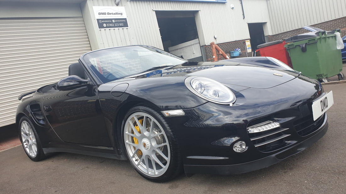 Porsche 911 after single stage machine polish in Paisley near Glasgow