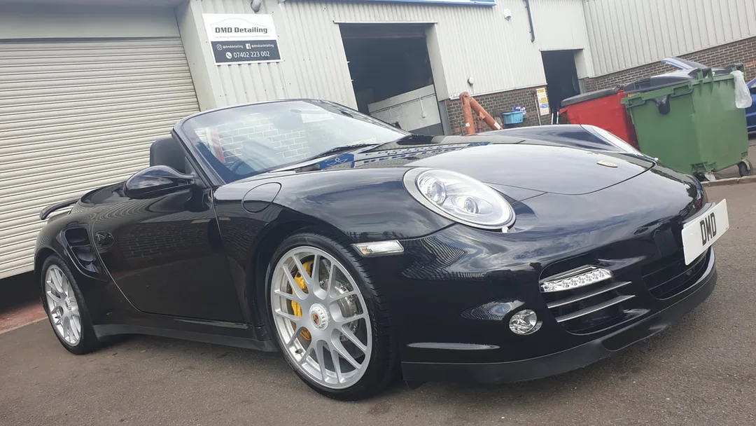 Porsche 911 after single stage machine polish in Paisley near Glasgow