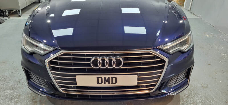 Close-up of ceramic-coated bonnet on this Audi A6, gloss finish, Paisley detailing