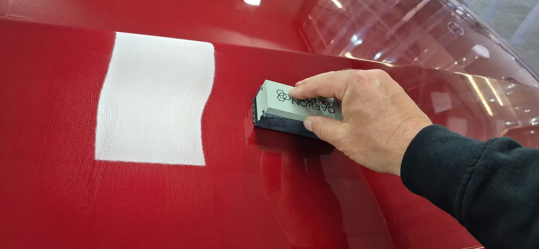 BMW i5 being ceramic coated at DMD Car Detailing near Giffnock