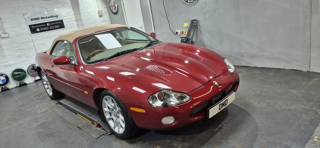 1998 Jaguar XKR Convertible after paint correction and ceramic coating in Paisley at DMD Car Detailing
