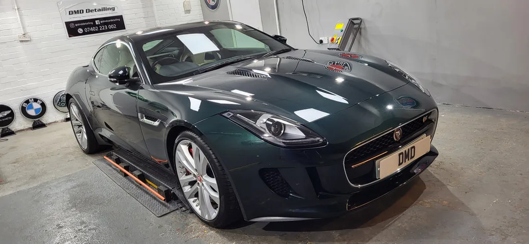 Jaguar F-Type after undergoing major paint correction and 5 year ceramic coating in Paisley at DMD Car Detailing near Glasgow