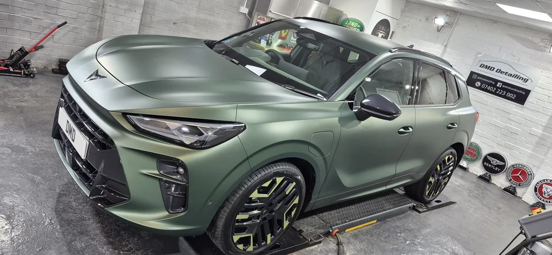 Matte Car Paint Protection Detai carried out on CUPRA at DMD Car Detailing near Newton Mearnes