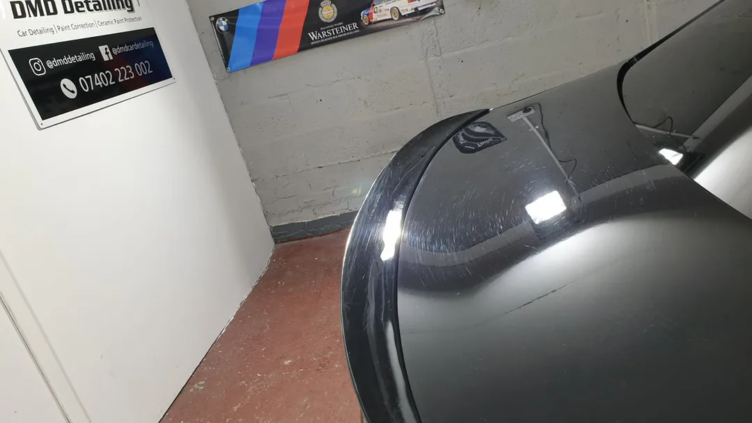 BMW 335d boot area before two stage paint correction in Paisley at DMD Car Detailing