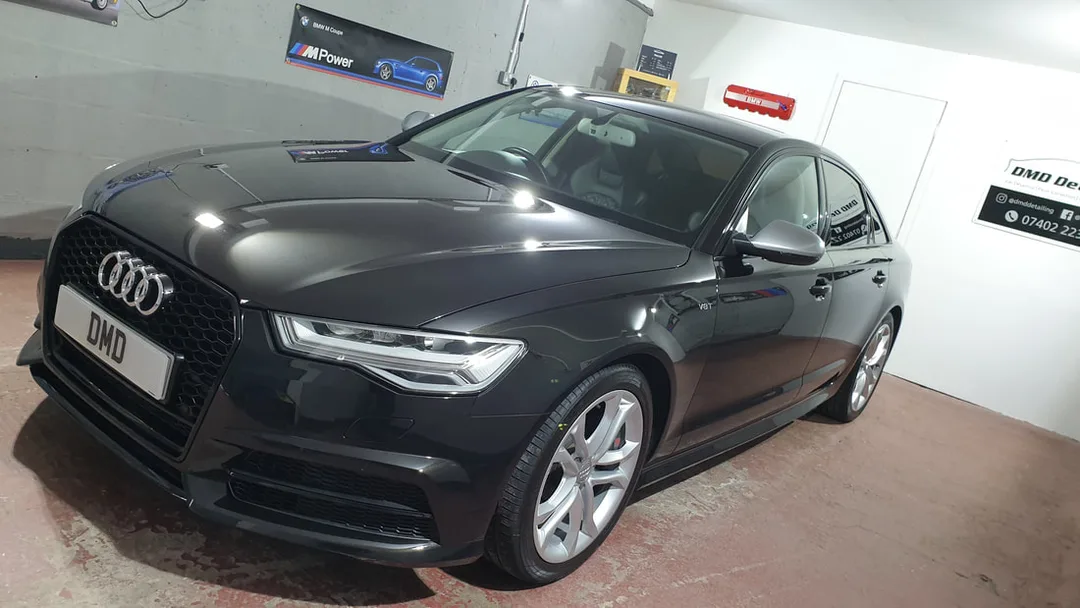 Audi S6 looking glossy after undergoing a two stage machine polish in Paisley by DMD Car Detailing