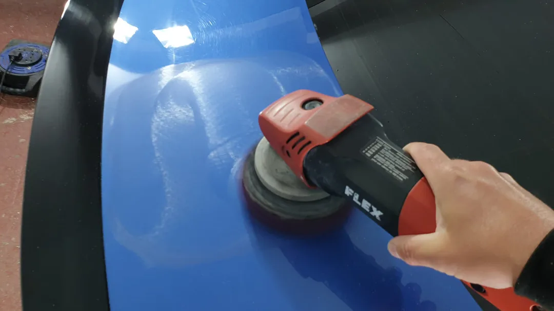 BMW 420d Coupe boot area during first stage of paint correction in Paisley by DMD Car Detailing