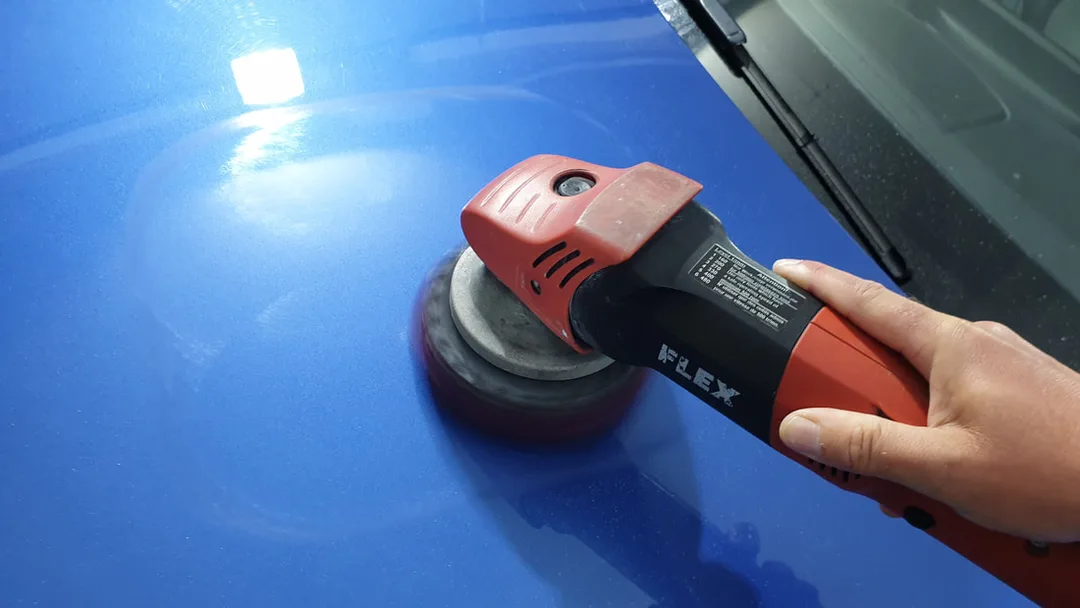 BMW 420d Coupe during first stage of paint correction in Paisley by DMD Car Detailing