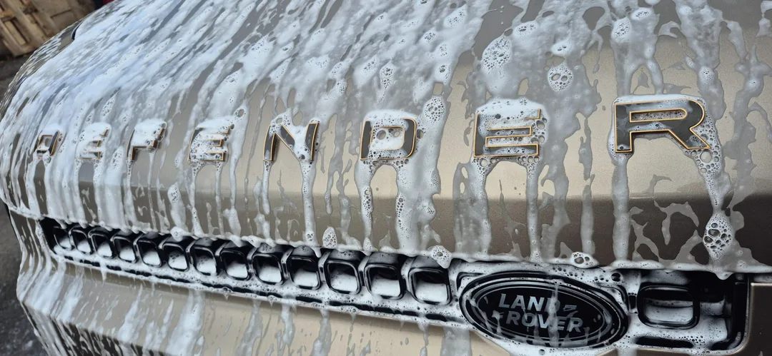 Land Rover Defender OCTA having safe wash stage prior to New Car Ceramic Coating