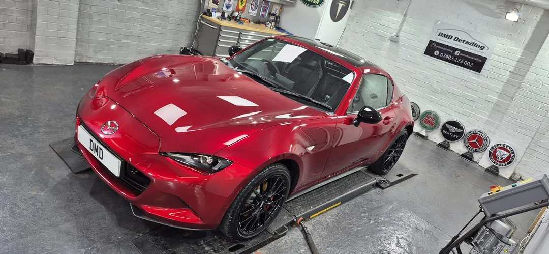 Glossy finish on this Mazda MX-5 after ceramic paint protection