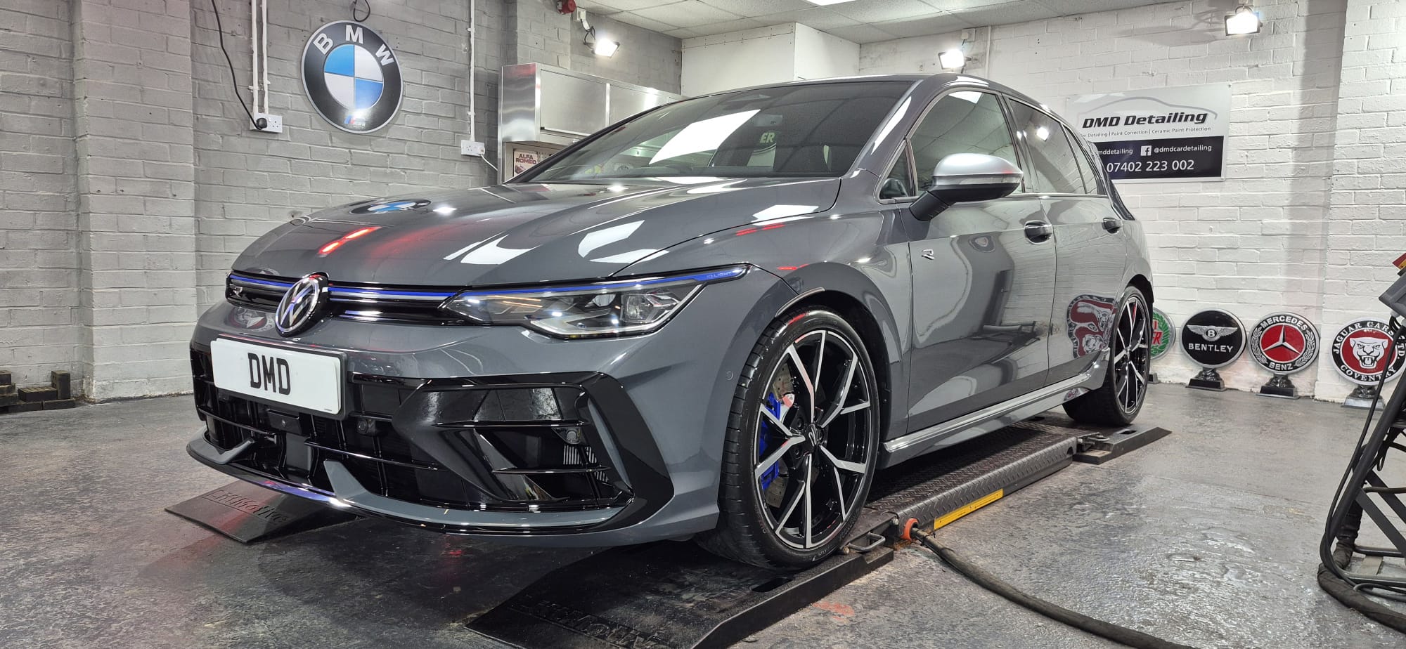 Volkswagen Golf R after New Car Ceramic Coating at DMD Car Detailing near Glasgow