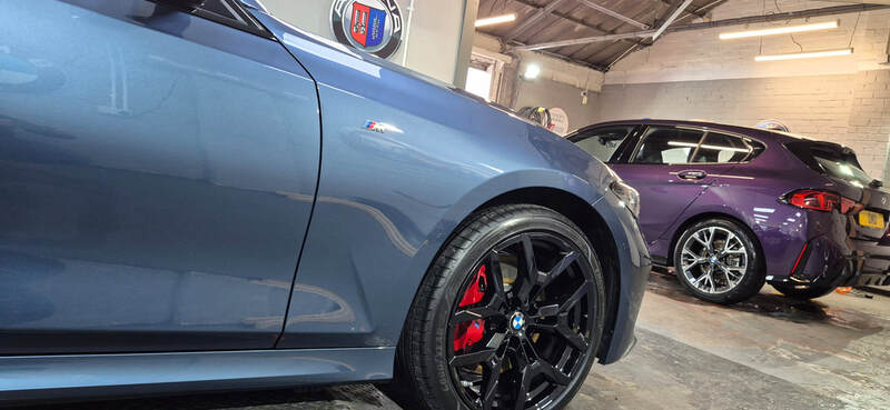 BMW 330e and 1 Series after my New Car Ceramic Coating service in Paisley at DMD Car Detailing