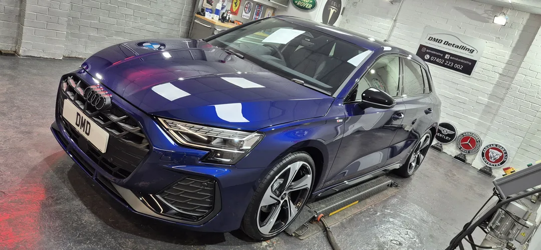 5 year ceramic coating option used on this new Audi A3 by DMD Car Detailing in Paisley near Glasgow