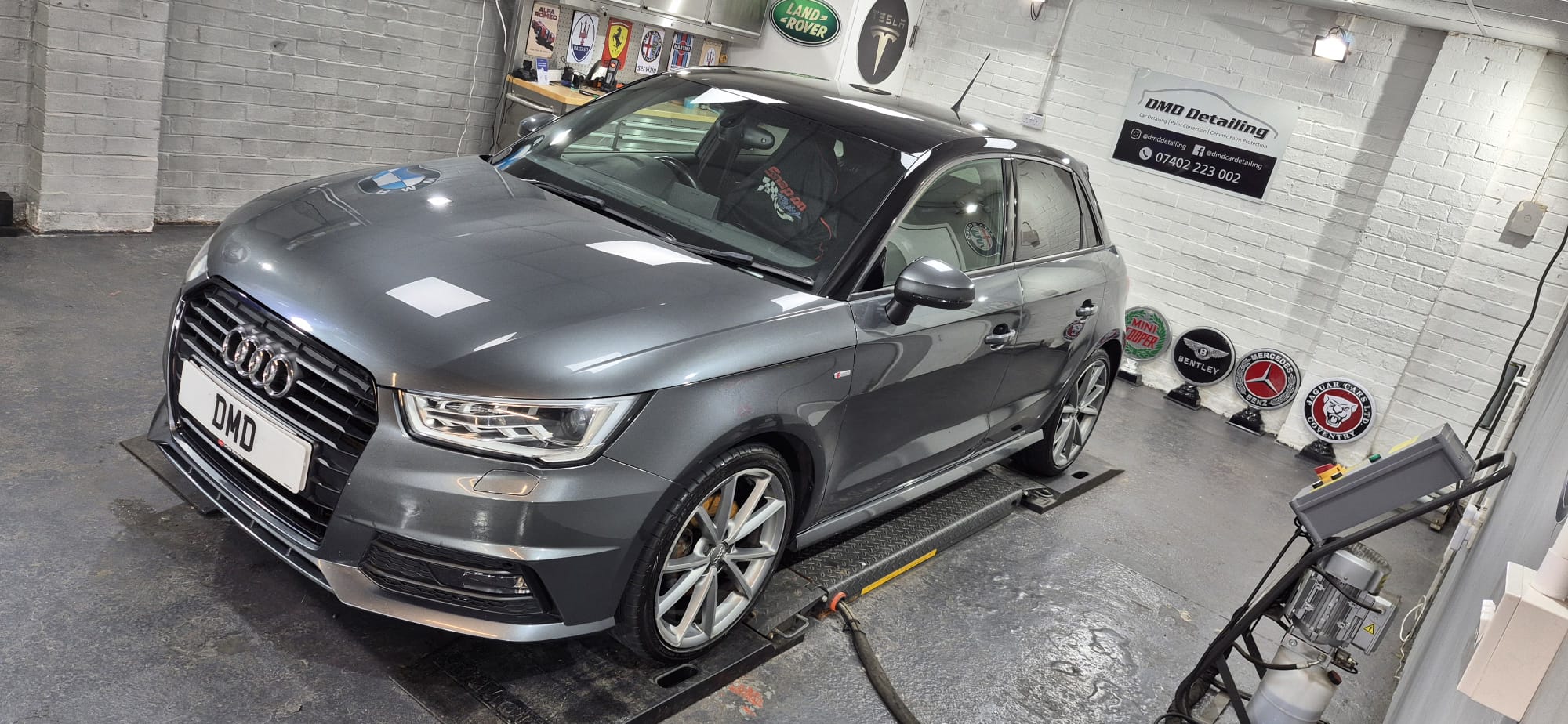 Audi A1 S Line in my workshop in Paisley after Paint Enhancement